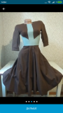 Платье р. ХS 34 (какао & бирюза) доставка из г.Винница